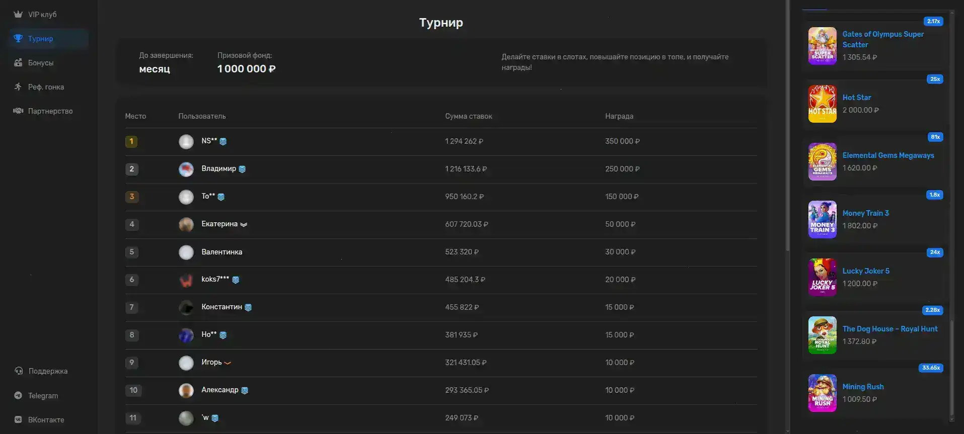 Интерфейс игровых автоматов в казино Fast Pari
